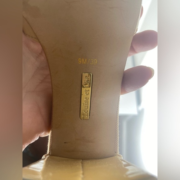 Louise et Cie Cream Block Heel Shoes - Picture 6 of 6